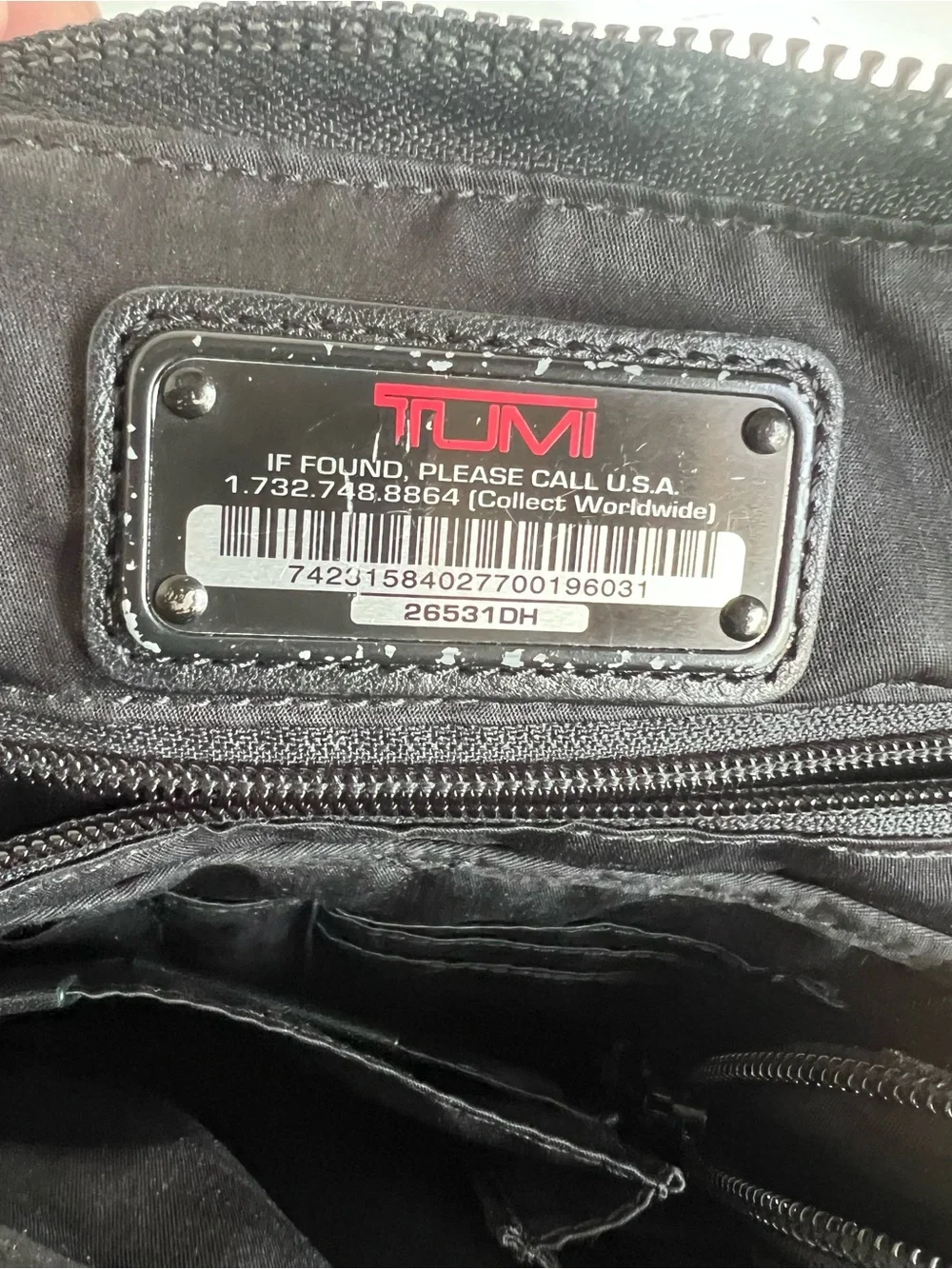 Tumi Alpha laptop briefcase black nylon business bag